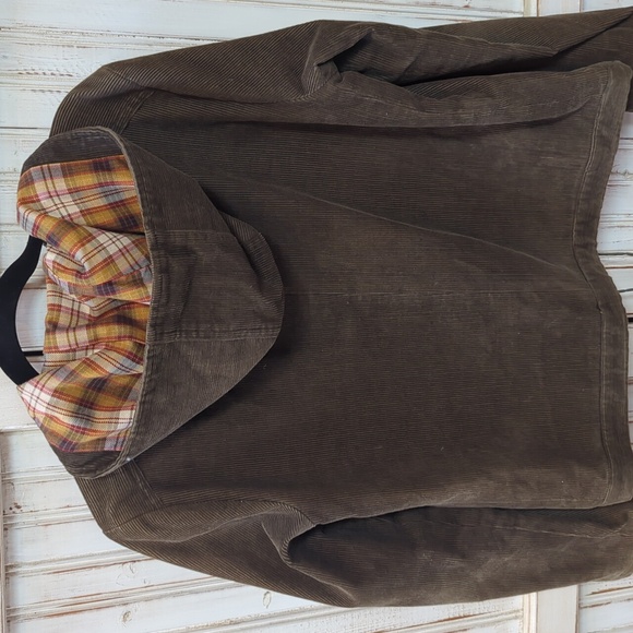 Zara, Trafaluc, Olive Green Corduroy Hooded Jacket. LG - Picture 2 of 10